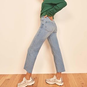 New Reformation vintage crop straight jean